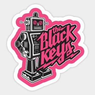 The Black Keys Retro Rockin' Robot (Multi-Colored) Sticker